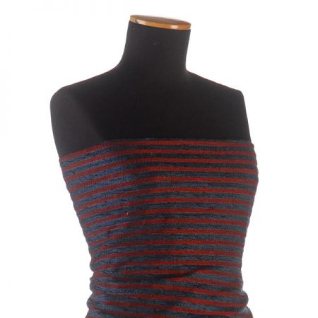 Žinylková látka vzor proužků široké červenomodrá