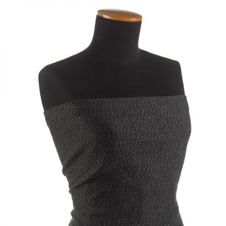 Kostýmová látka Art Fabrics tvíd moaré antracit