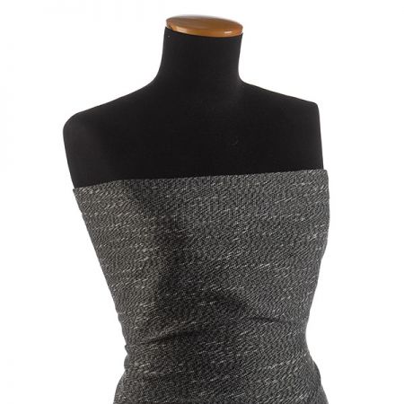 Kostýmová látka Art Fabrics tvíd moaré šedobílá