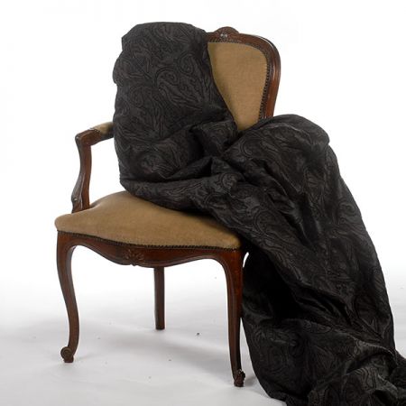 Replika historické tkaniny Arras šedostříbrná/khaki