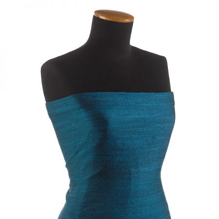 Viskoza len látka rybí kost Art Fabrics modročerná II.jakost