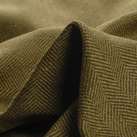 Kostýmová látka vzor rybí kost Art Fabrics khaki