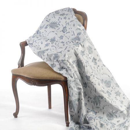 Primavera žakár květy Art Fabrics modrá