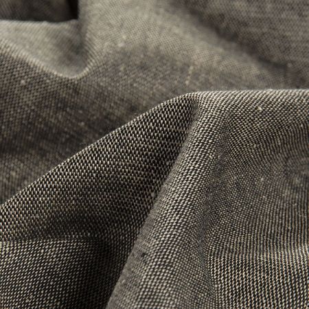 Len Art Fabrics bavlna směs béžovočerná