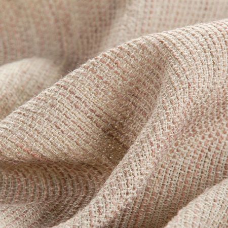 Len Art Fabrics směs plastická struktura růžová