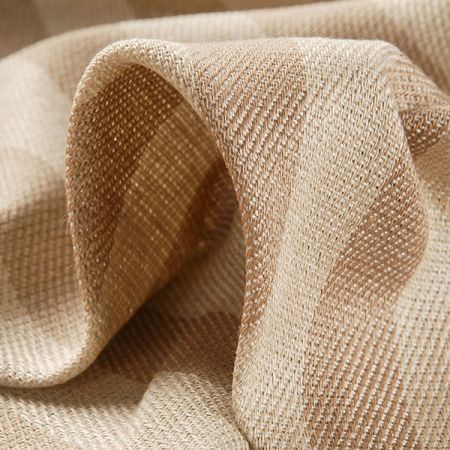 Len organtýn Art Fabrics širší pruhy béžové