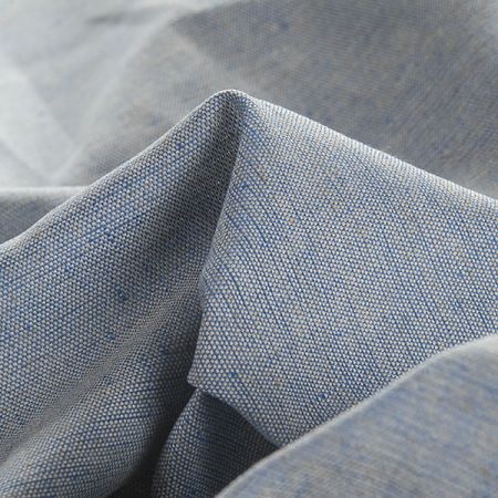 Len Art Fabrics bavlna směs modrá režná