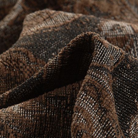 Žakár Art Fabrics Paisley orient světle hnědý