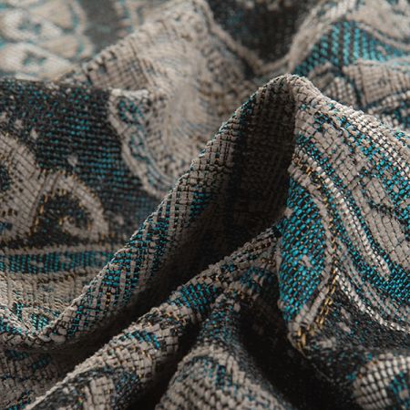 Žakár Art Fabrics Paisley orient režný