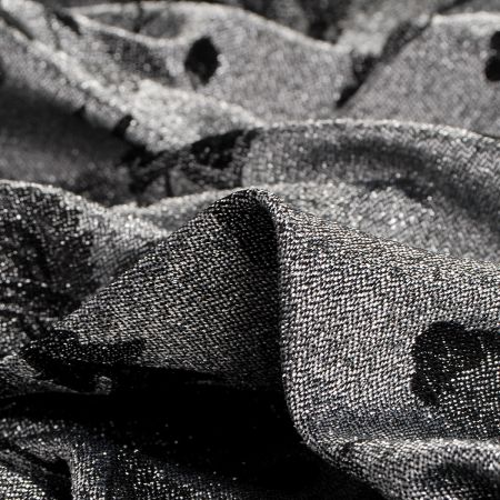 Žakárová tkanina Art Fabrics Primavera stříbrná