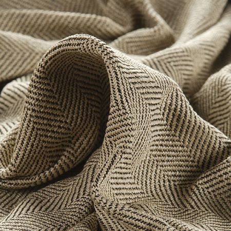 Kostýmová látka Art Fabrics rybí kost béžová