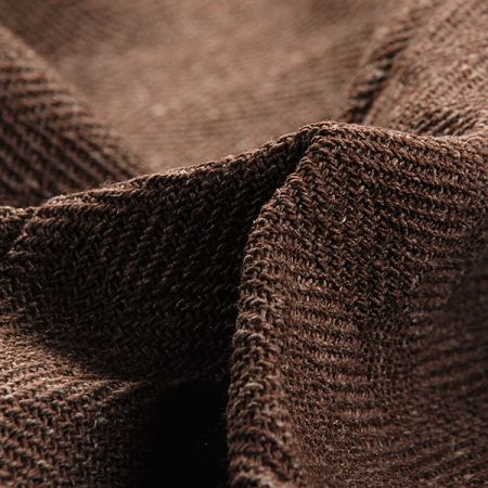 Kostýmová látka rybí kost hnědá 