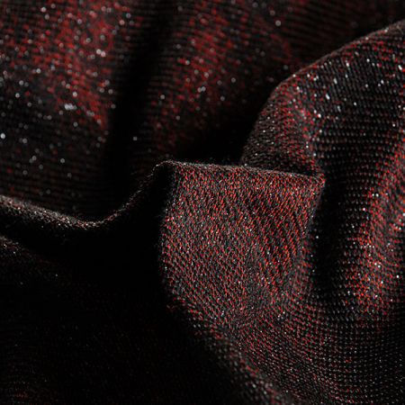 Kostýmovka Art Fabrics lamé červenočerná