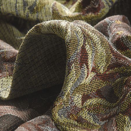 Dekorační tkanina secese Mucha rezavohnědá