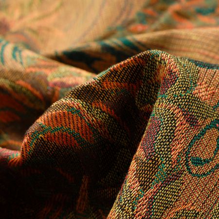 Dekorační tkanina Art Fabrics secese Mucha oranžová