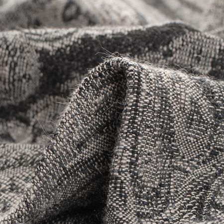 Žakár Art Fabrics Paisley orient šedý/černý