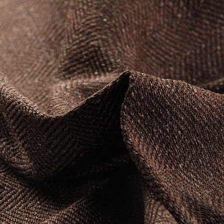 Kostýmová látka vzor rybí kost Art Fabrics tm.hnědá