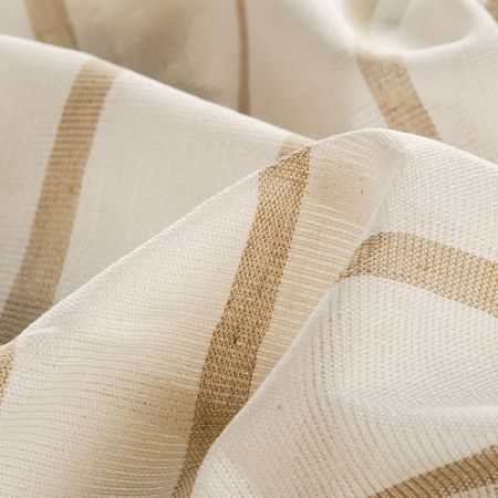 Len Art Fabrics organtýn pruhy režné barvy