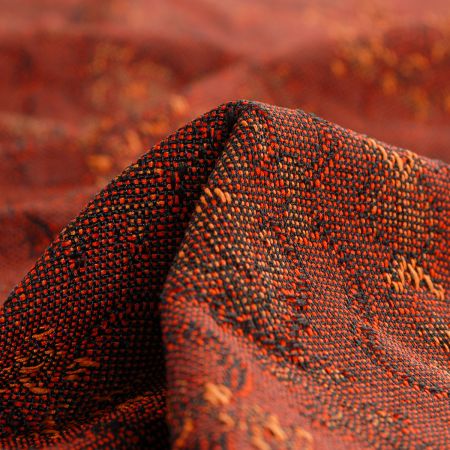 Žakárová tkanina Art Fabrics Elvíra oranžovočervená