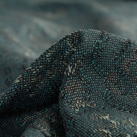 Žakárová tkanina Art Fabrics Elvíra zelenočerná