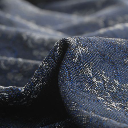 Žakárová tkanina Art Fabrics Elvíra šedomodrá