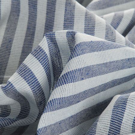 Len Art Fabrics organtýn pruhy modré barvy