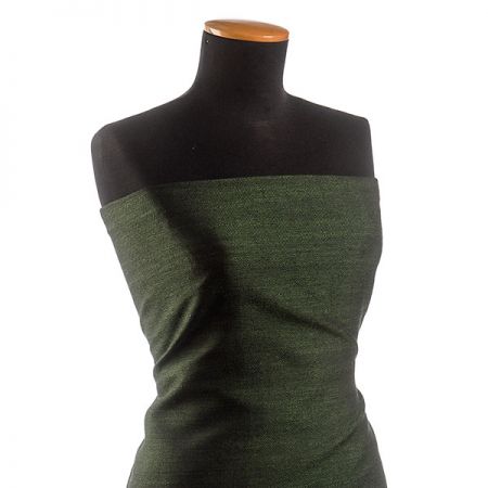 Kostýmová látka Art Fabrics rybí kost zelená