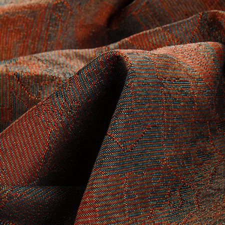 Žakárová oděvní tkanina Art Fabrics okrová