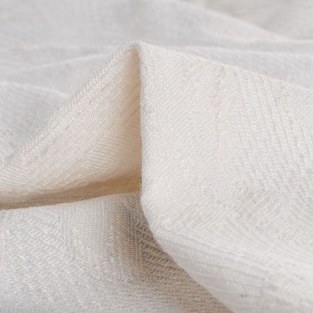 Replika historické tkaniny Art Fabrics Baroko lomená bílá