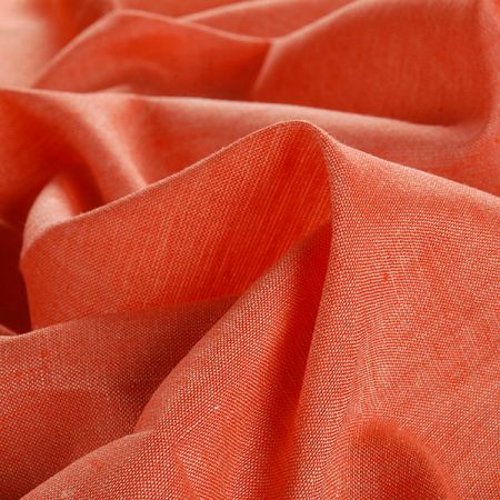 Len Art Fabrics šanžán lososověoranžový