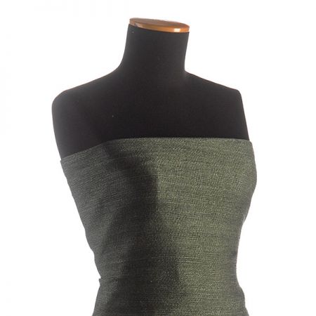 Len viskoza směs design Art Fabrics zelená