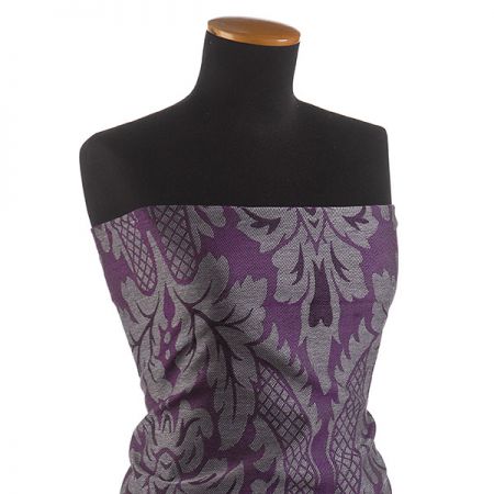 Replika historické tkaniny Rokoko růžová/fialová