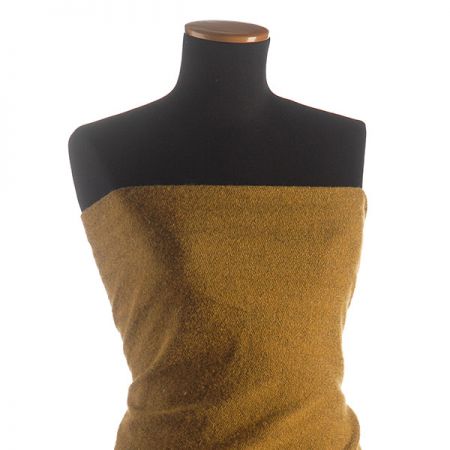 Kostýmová látka Art Fabrics mohér směs hořčicové barvy