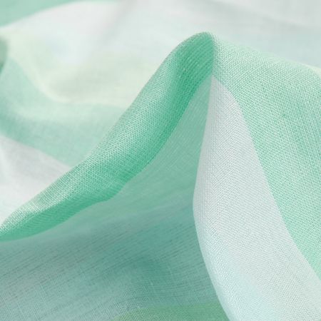 Len Art Fabrics širší pruhy světle zelené