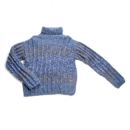 Pletený svetr modrý melír