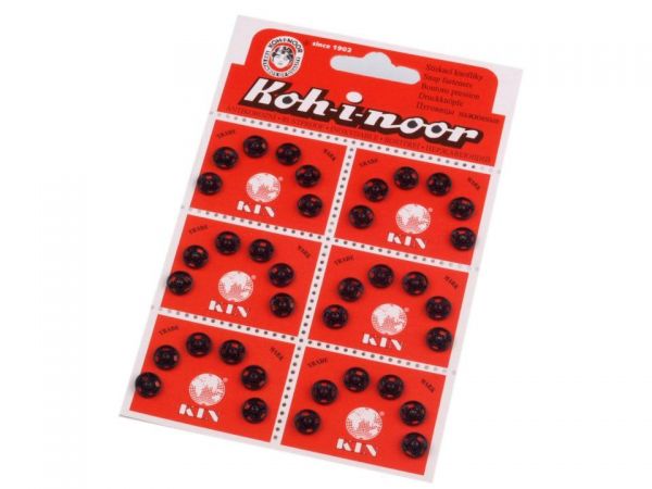 Patenty kovové velikost č.2 10/9mm černá