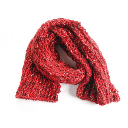 Ručně pletená šála Marlen – červenovínový melír