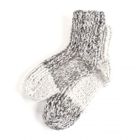 Ručně pletené ponožky MarLen šedý melír