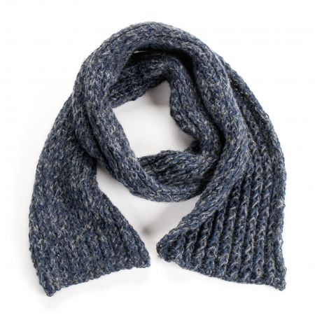 Ručně pletená šála Marlen modrošedý melír