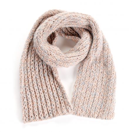 Ručně pletená šála Marlen růžovošedý melír