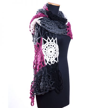 Háčkovaný pléd/šál