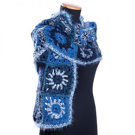 Háčkovaný originální set čepice a šál