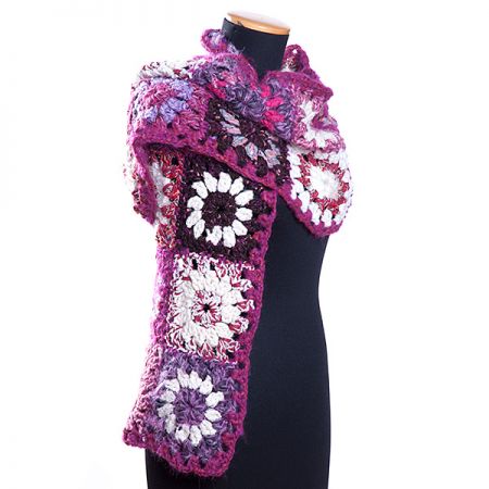 Ručně háčkovaný set čepice šál rukavice