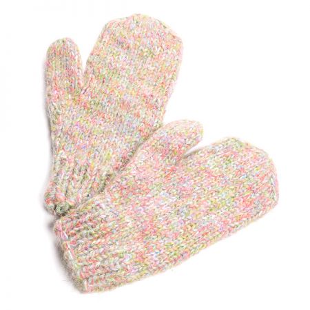 Pletené rukavice Marlen pastelový melír