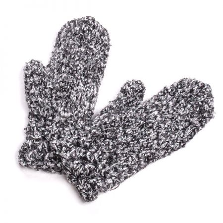 Pletené rukavice MarLen černo-bílé