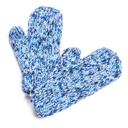 Pletené rukavice MarLen modrý melír