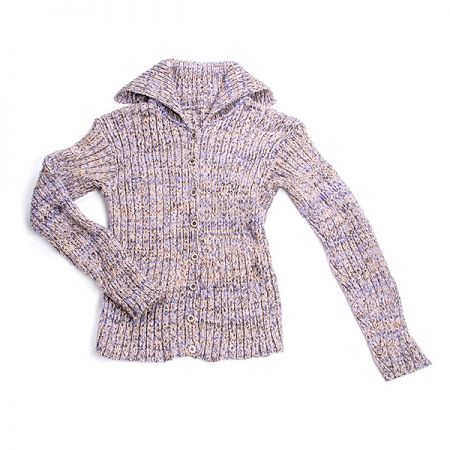 Pletený svetr s rolákem a knoflíky