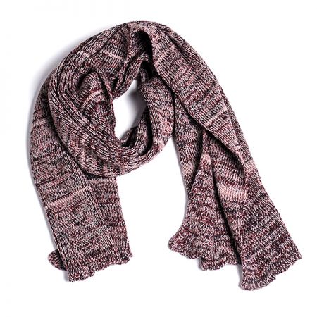 Pletená melírová šála MarLen fialovo hnědá