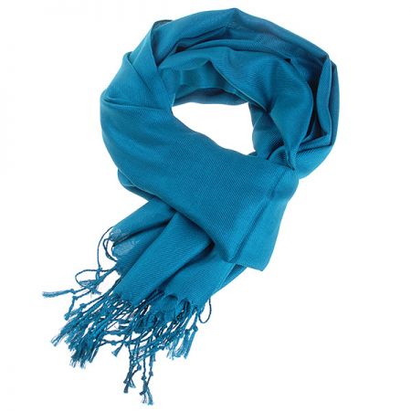 Šála směs kašmír/hedvábí modrozelená