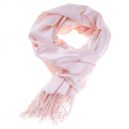 Šála kašmír/hedvábí jemný hladký povrch pudrová